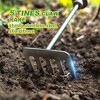 Itopfox Premium Hand Rake for Gardening, 5 Tines Hand Tiller Cultivator Small Rake Tool with Wood Handle, Ideal for Digging, Aerating, Weeding - 4 of 4