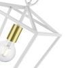 Livex Lighting Devonshire 1 - Light Pendant in  White/Satin Brass - 4 of 4