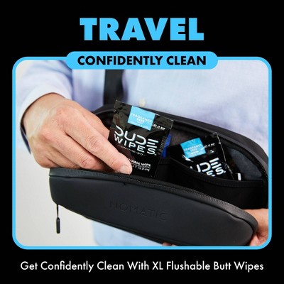 Dude Wipes Fragrance Free On-The-Go Flushable Personal Wipes - 30ct