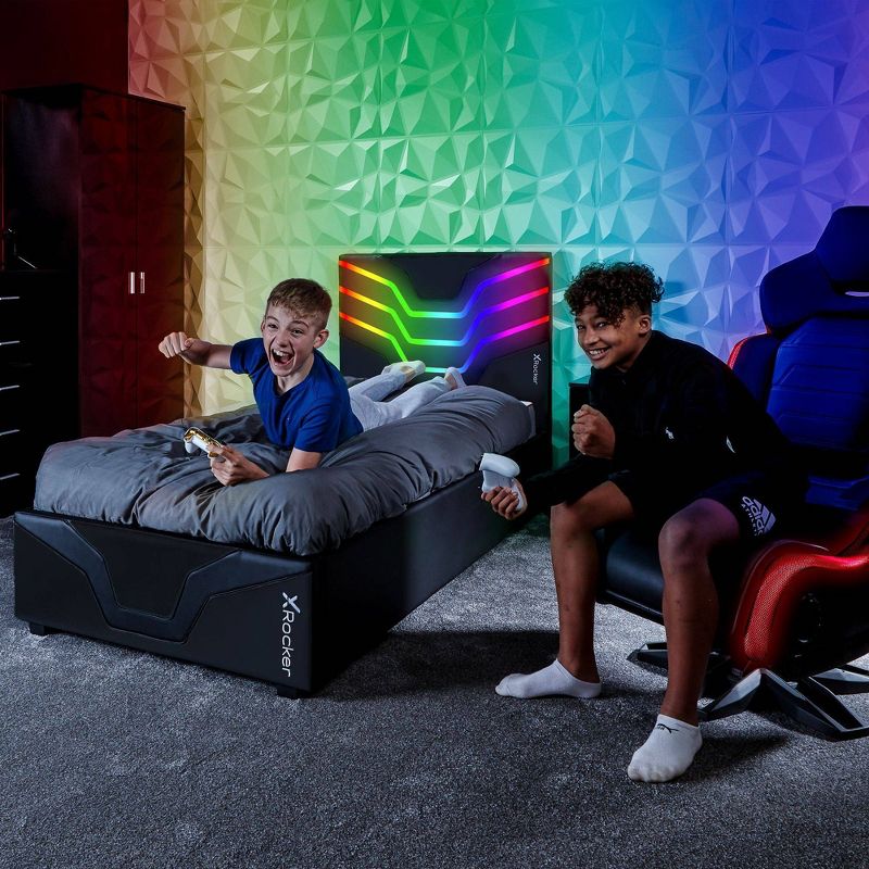 Twin Cosmos RGB Gaming Kids&#39; Bed Black - X Rocker, 4 of 22