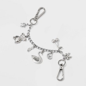 Girls' Charms and Link Chain Bag Charm - art class™ Sliver - 1 of 3