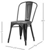 Nordlys Set of 4 Metal and Gray Wood Dining Chairs Modern Design Style Dining Room - 3 of 4