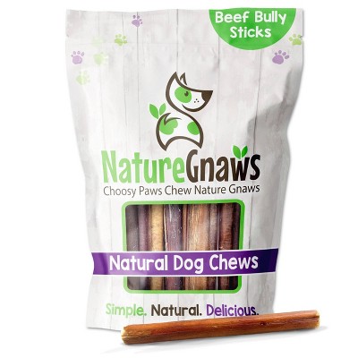Nature Gnaws Bully Sticks 6" Beef Dog Treats - 1lb