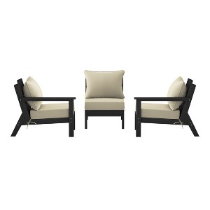 WestinTrends Avalon Outdoor Patio HDPE Sectional Sofa with Patio Cushions - 1 of 4