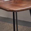 DSVIMOY Counter and Bar Stool Set of 2 Faux Leather Barstools with Modern Design for Dining Area, Brown, 34.75"*21"*20" - 4 of 4