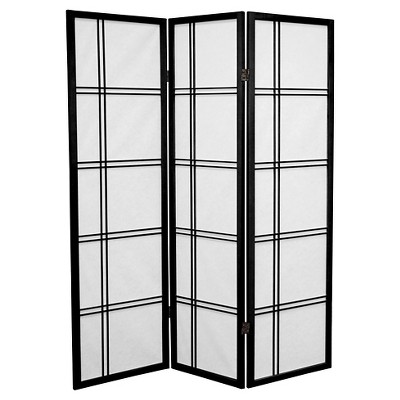 5 ft. Tall Double Cross Shoji Screen (3 Panels) - Oriental Furniture