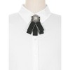 INSPIRE CHIC Women's Rhinestone Ribbon Brooch Pre-Tied Bow Tie 1 PCS - 4 of 4