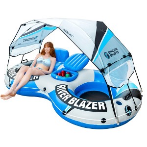 2025 Upgraded Sunlite Sports River Tube, Premium River Raft - Blazer Cool Blue XL 53" - 1 of 4