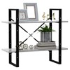 vidaXL 2-Tier Book Cabinet Concrete Gray 31.5"x11.8"x27.6" Engineered Wood - 3 of 4