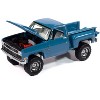 1981 Chevrolet Silverado Stepside Pickup Truck Blue "Muscle Trucks" Series 1/64 Diecast Model Car by Auto World - 3 of 4