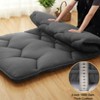 Twin Size Black Japanese Futon Floor Mattress – Roll-Up Sleeping Bed for Adults & Kids, Perfect for Camping Trips & Guest Rooms - 2 of 4