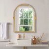 Wooakway 32"H Arched Bathroom Mirror with Pivoting Design Metal Frame for Vanity Living Room Bedroom Entryway Black - 2 of 4