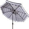 Maui Single Scallop Striped 9Ft Crank Push Button Tilt Umbrella - PAT8011 - Safavieh - 4 of 4