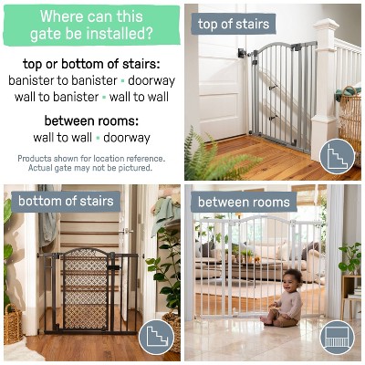 Bronze Extra Tall Metal Walk-Thru Baby and Pet Gate