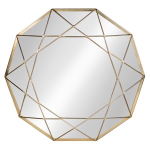 25" x 25" Keyleigh Metal Accent Wall Mirror Gold - Kate and Laurel - 1 of 4