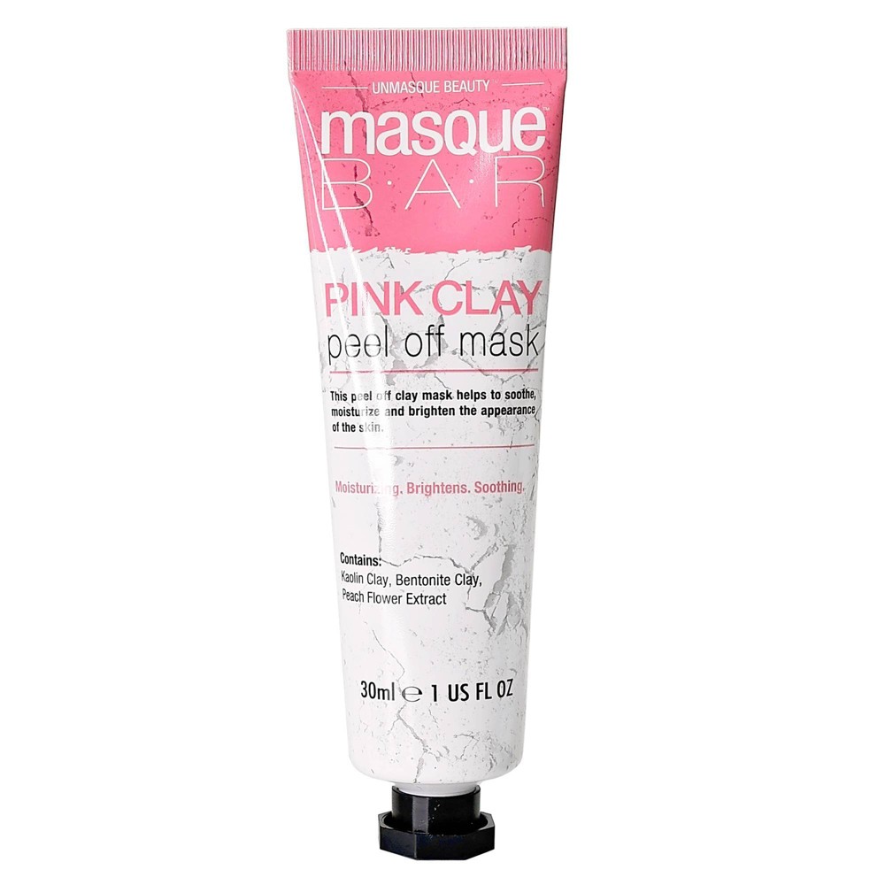 Photos - Cream / Lotion Masque Bar Clay Peel Off Mask - Pink - 1 fl oz