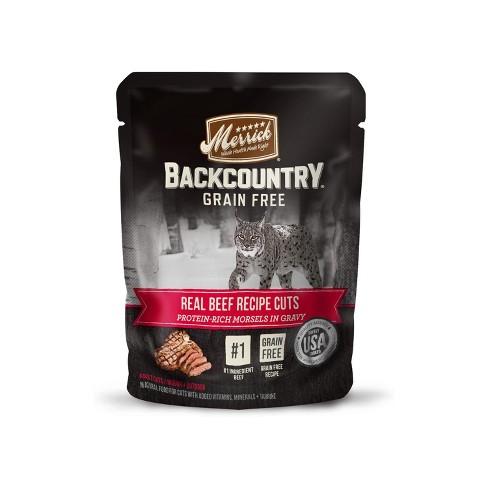 Merrick Backcountry Grain Free Real Meat Wet Cat Food Beef 3 Oz