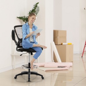 Home Imports Emporium Ergonomic Mesh Office Chair with Adjustable Height and Black Base - 1 of 4