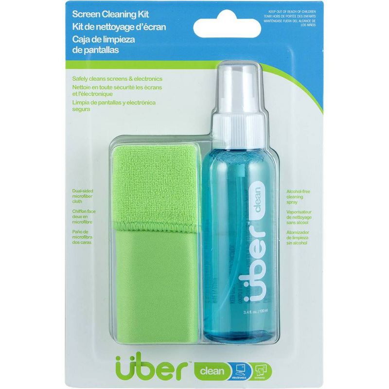Uber Screen Cleaning Kit 100ml with Dual Micro Fiber Cleaning Cloth, 5 of 7