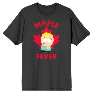 South Park Maple Fever Crew Neck Short Sleeve Charcoal Men's T-shirt - 1 of 3