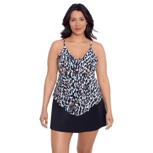 Women's Trimshaper Rachel Tankini Swimsuit Top - Leopard In The Mist - 1 of 3