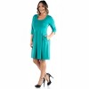 Plus Size Fit and Flare Dress - 24seven Comfort Apparel™ - 2 of 4