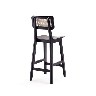Ash Wood Black and Natural Cane Dining Chair