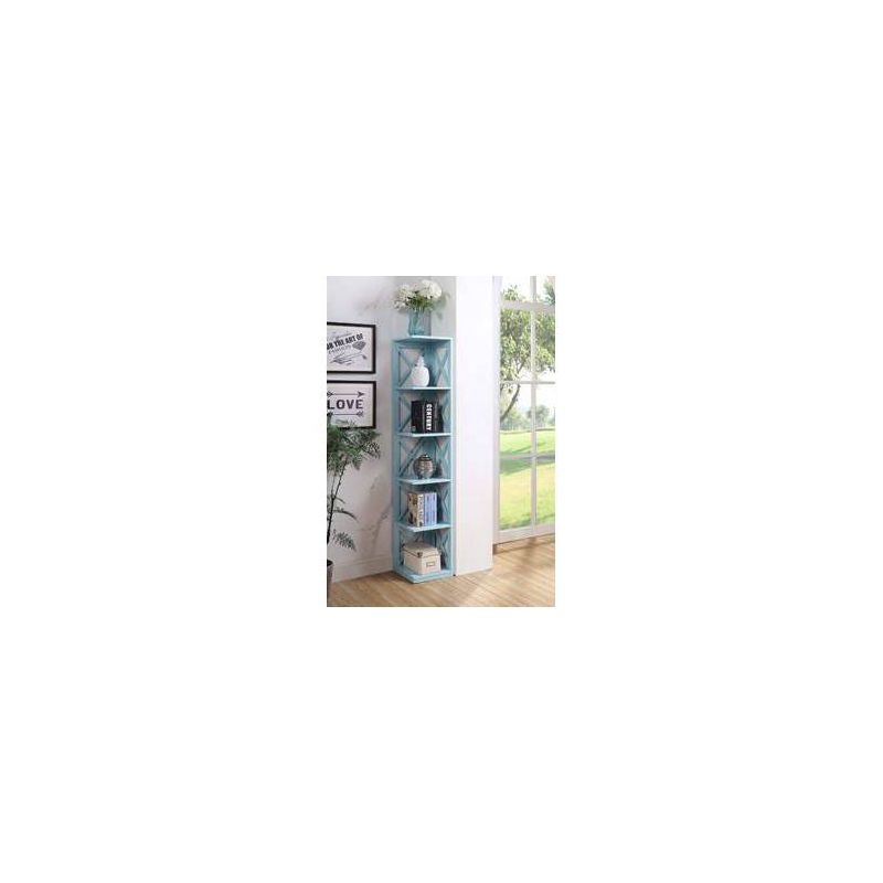63.75" Breighton Home Xavier 5-Shelf Corner Bookcase, 3 of 9