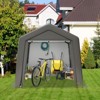Outdoor Portable Storage Shelter – Waterproof UV-Resistant Garage Tent with Zipper Doors & Vents - 2 of 4