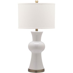 Lola Column Table Lamp - White - Safavieh - 1 of 4