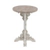 Farmhouse Chinese Fir Accent Table Gray - Olivia & May: Pedestal, Indoor Use, Round Shape - image 3 of 4