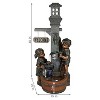 Sunnydaze 40"H Electric Polyresin Children Playing with Water Faucet Outdoor Water Fountain with LED Lights - 3 of 4