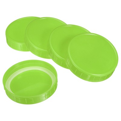 Unique Bargains Regular Mouth Plastic Mason Jar Lids with Silicone Sealing Ring 24 Pcs