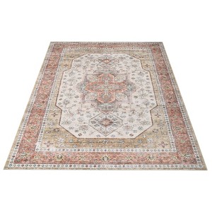 COZONY Washable Area Rug Traditional Vintage Boho Carpet, Non-Shedding Low Pile Floor Mat with Non-Slip Rubber Backing for Living Room Dining Room - 1 of 4