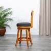24" Counter Height Swivel Stool Modern Dining Chairs Bar Chairs X-Backrest Chair Armless Stool - 3 of 4