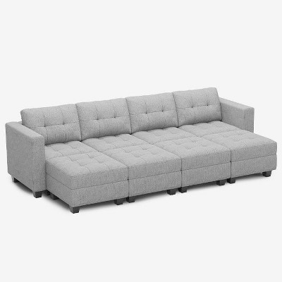 Belffin Modular Weave Sleeper Sofa with Storage Seat (8 Seats + 6 Sides)