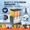 VEVOR Commercial Beverage Dispenser, 3 Tanks 10 L / 10.6 QT Per Tank, 440W Stainless Steel Drink Machine with 45°F-54°F Cooling Temperature - 4 of 4