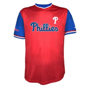 MLB Maillot officiel de l'équipe Ballpark pour enfants 4-20 ans, Philadelphia Phillies - Rouge