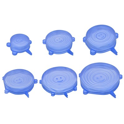 Unique Bargains Reusable Silicone Stretch Lids for Bowls and Food Covers 2 Sets