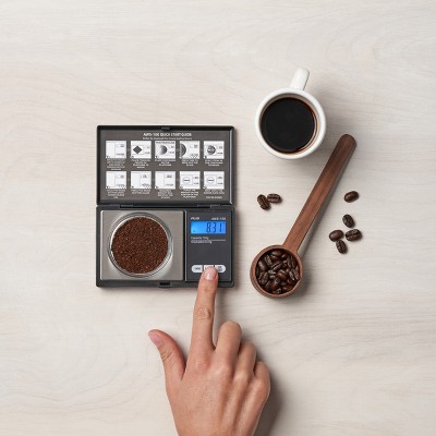 Compact Black Digital Pocket Scale with Backlit LCD