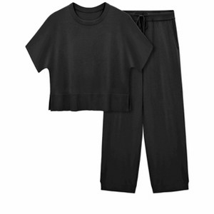 Imily Bela Womens 2 Piece Outfits Sweater Sets Knit Split Crop