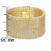 Guili 14K Gold Plated Cubic Zirconia Lux Mesh Link Bracelet - Sparkling Jewelry Accessory Perfect for Special Occasions, Parties, or Everyday Wear - 2 of 3