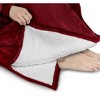PAVILIA Wearable Blanket Hoodie Adults, Faux Shearling Cozy Oversized Hooded Sweatshirt, Warm Fleece Two Pockets - 3 of 4