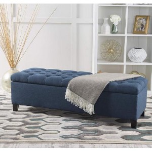 Kumasinova Button Tufted Storage Ottoman Bench, 51"W Diamond Stitch, Versatile Ottoman with Storage, Entryway Bench & Bed Bench, Soft-Close Lid - 1 of 4