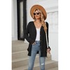 Coolmee Women's Long Sleeve Open Front Cardigan Button Down Ribbed Lightweight Knit Outerwear - 4 of 4