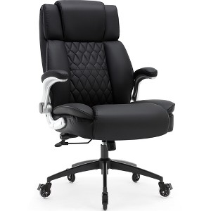 Dsvimoy Task and Office Chair High Back Office Chair with Locking Wheels Ergonomic Design for Executive Office, Black, 30.71"*22.64"*14.17" - 1 of 4
