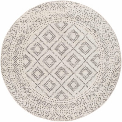 Hauteloom Webb White Charcoal Trellis Area Rug