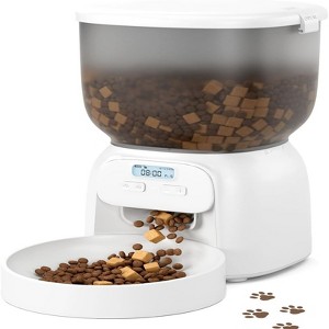 SEVOBAL Pet Bowl 4L Capacity Smart Food Dispenser for Cats and Small Dogs, Hands Free for Pet Owned Family in Daily Life, White, 9.45"*7.87"*7.87" - 1 of 4