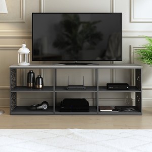 Candence 63.0 in. Concrete Cool Gray TV Stand Fits TV's up to 65 in. - 1 of 4