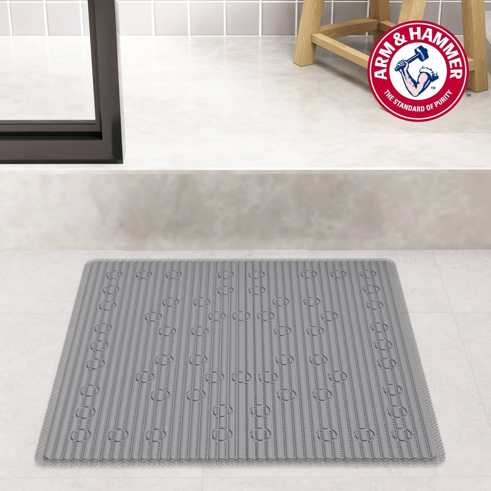 Photos - Bath Mat Arm & Hammer 21"x21" Performance Foam Shower Tub Mat Gray 